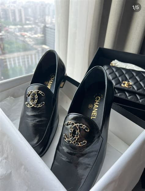 chanel cc quilted velvet loafers|chanel moccasin loafers black.